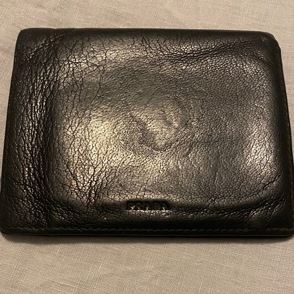 Prada Black Leather Men's Wallet